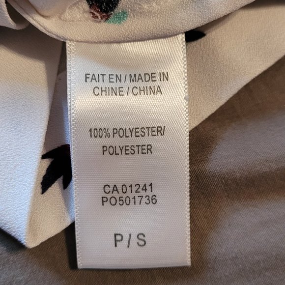 Small Twik Bird Patterned Blouse Crop Top - Picture 4 of 8